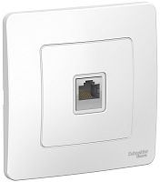 Розетка компьютерная с рамкой Systeme Electric Blanca 1-м. RJ45 5e белый картинка